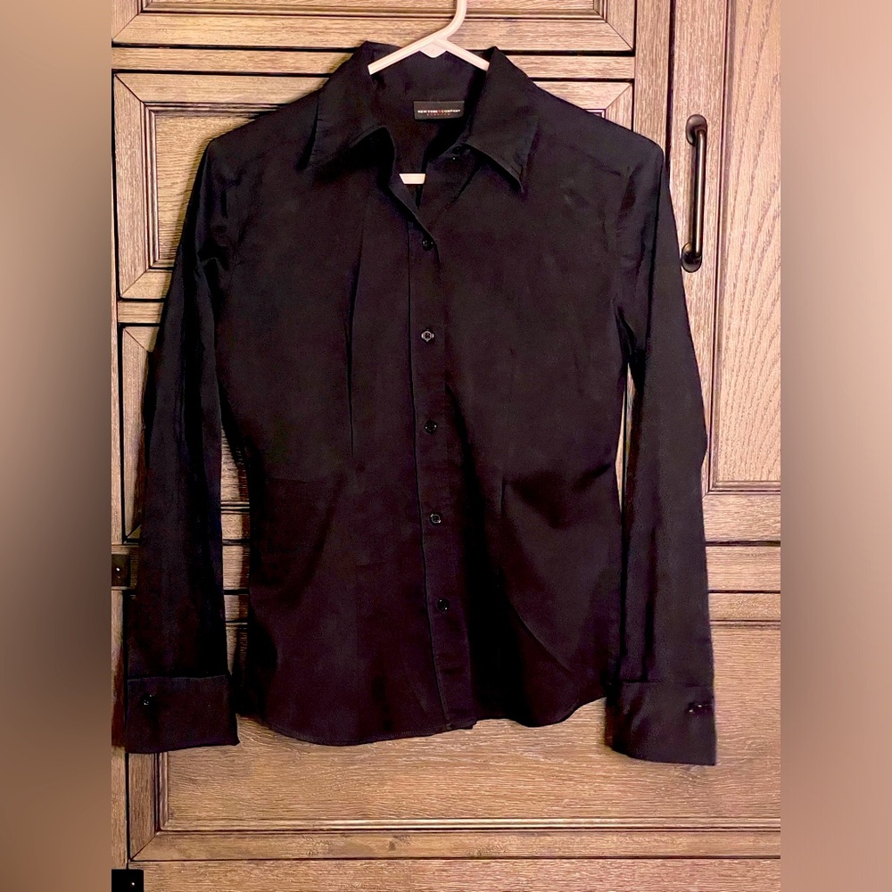 Women’s black button up